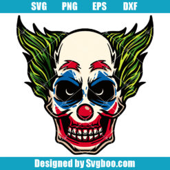 Scary Joker Vintage Clown Svg