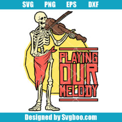 Skeleton Playing Violin Svg