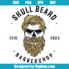 Skull Beard Barber Shop Svg
