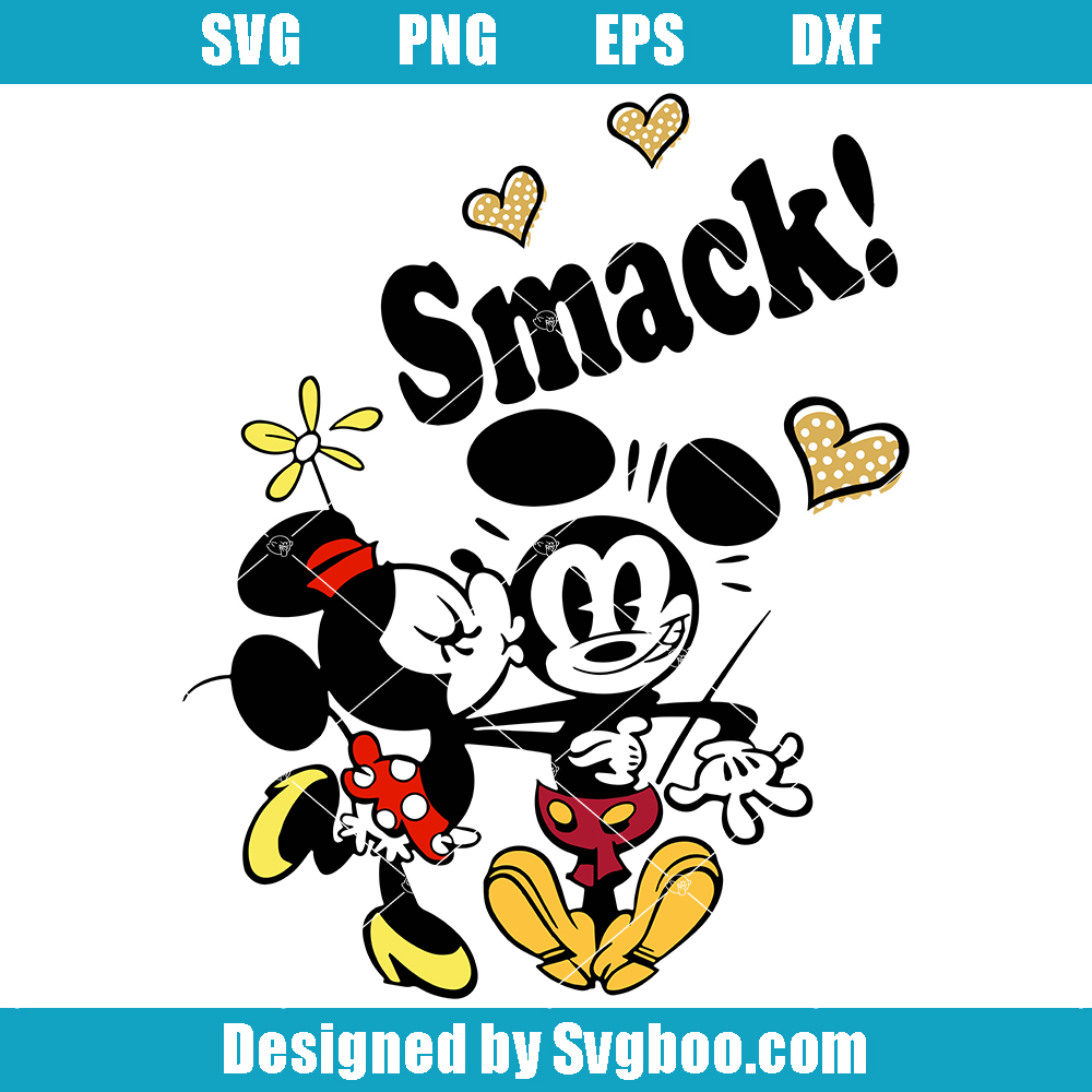 Smack Svg, Mouse's Kiss Svg, Mouse Love Svg, Valentines Svg
