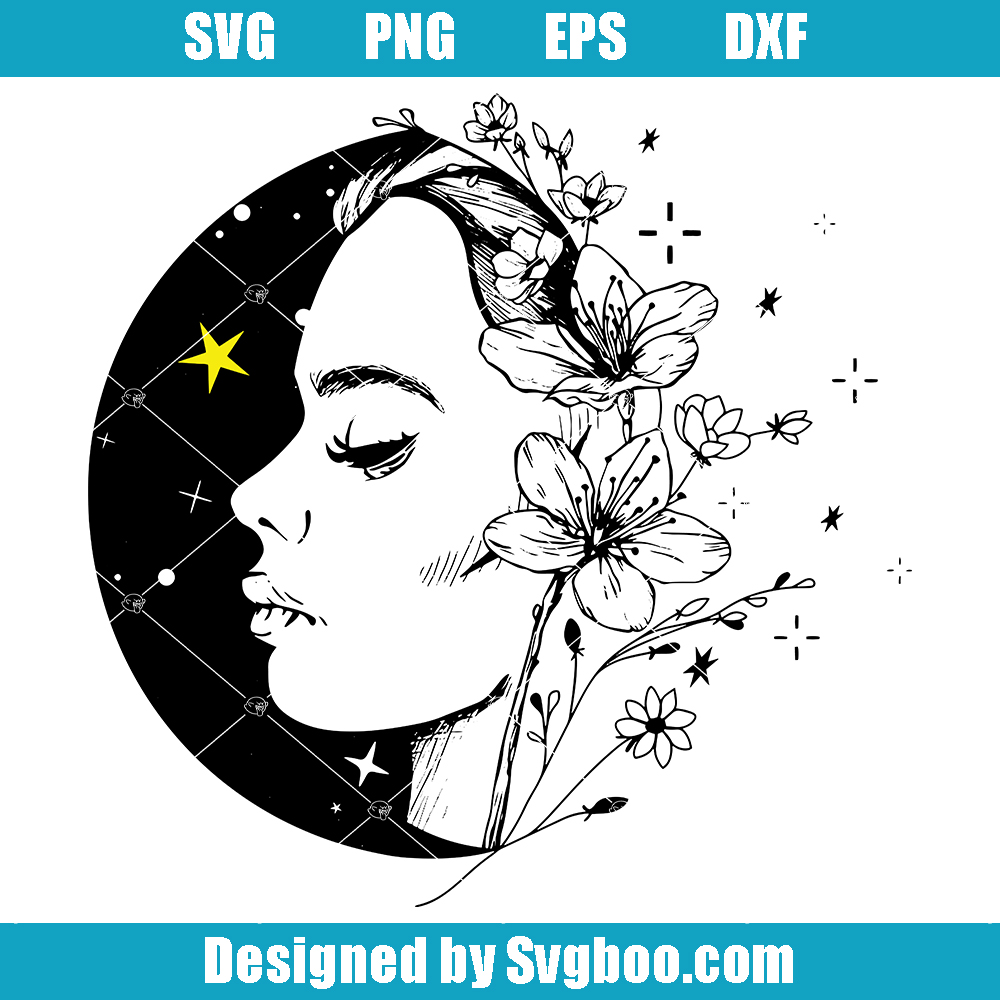 Solitude Among The Cosmos Svg, A Lonely Girl's Bloom Among The Cosmos Svg