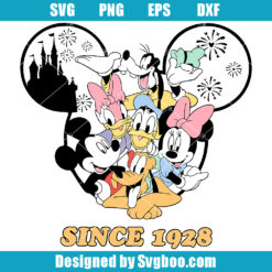 Vintage Mickey And Friends Svg