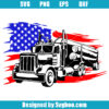 Wood Truck US Flag Svg