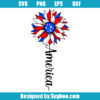 4th Of July Sunflower American Flag Svg