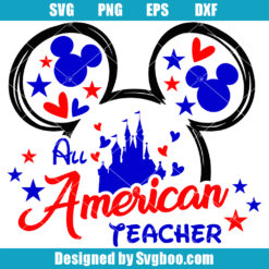 All American Teacher Svg