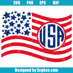 American Flag Monogram Svg