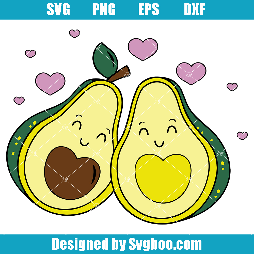 Avocado Love Svg, Avocado Couple Svg, Funny Food Svg Avocado Love Svg