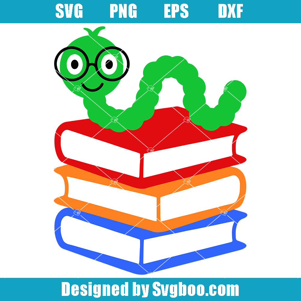 Back to School Svg, Teacher Life Svg, Bookworm Svg