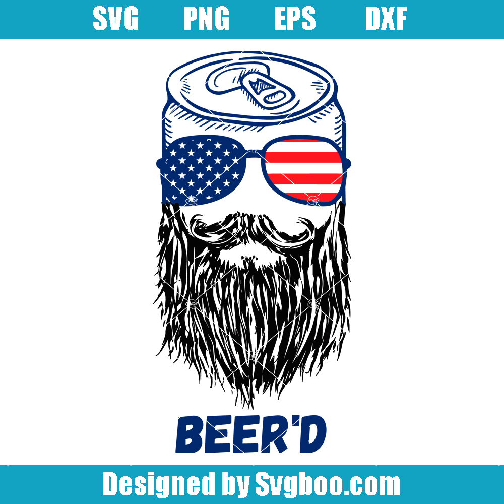 Beer’d 4th of July American Flag Sunglasses Svg, 4th Of July Svg Beer’d 4th of July American Flag Sunglasses Svg