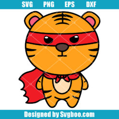 Cute Tiger With Cape Svg