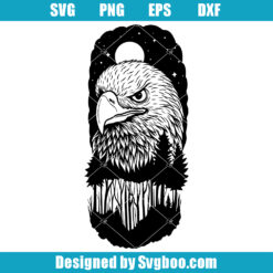 Eagle Through Flag Svg