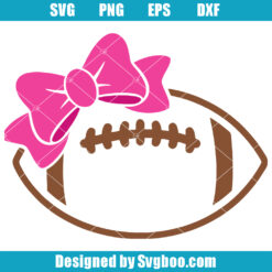 Football with Bow Svg