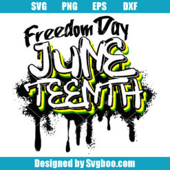 Freedom Day Juneteenth Drip Svg