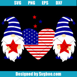 Gnomes with USA Heart Svg