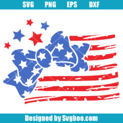 Grunge American Flag Svg