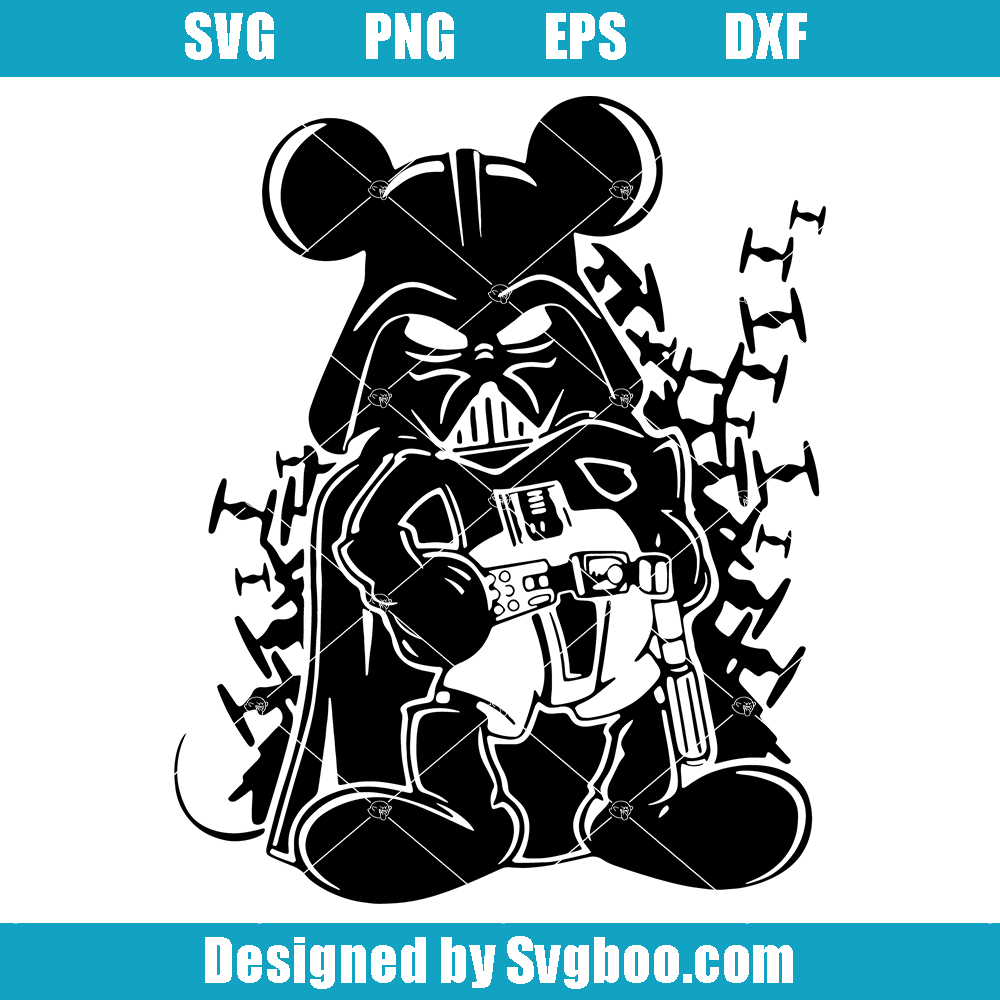Mouse Vader Svg, Star Wars Movie Svg, Anakin Skywalker Svg Mouse Vader Svg