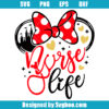 Nurse Life Bow Mouse Svg