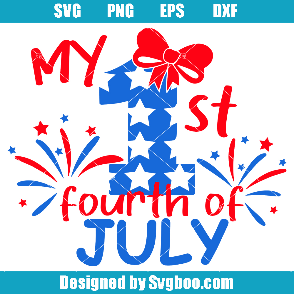 Patriotic Girl Svg, My First 4th of July Svg, Independence Day Svg Patriotic Girl Svg