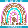 Rainbow Football Mama Svg