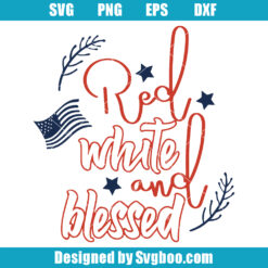 Red White and Blessed Svg