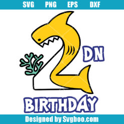 2nd Birthday Shark Svg
