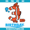 3rd Birthday Clown Fish Svg