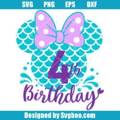 4rd Birthday Girl Svg