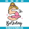 5th Birthday Giraffe Svg