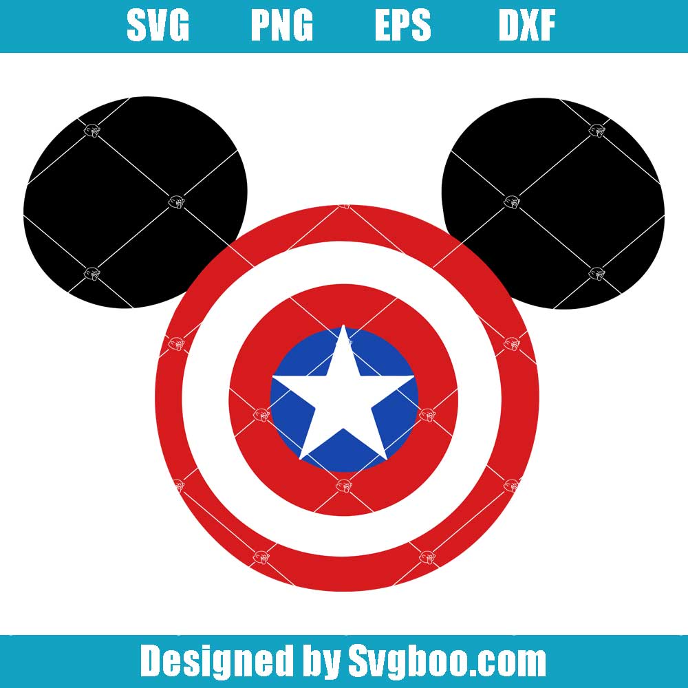 Captain-America-Mickey-Mouse-Head-Svg,-Avengers-Svg