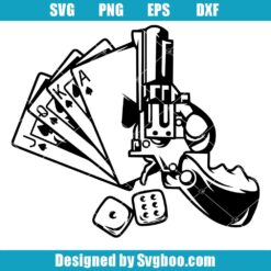 Cards and Guns Svg