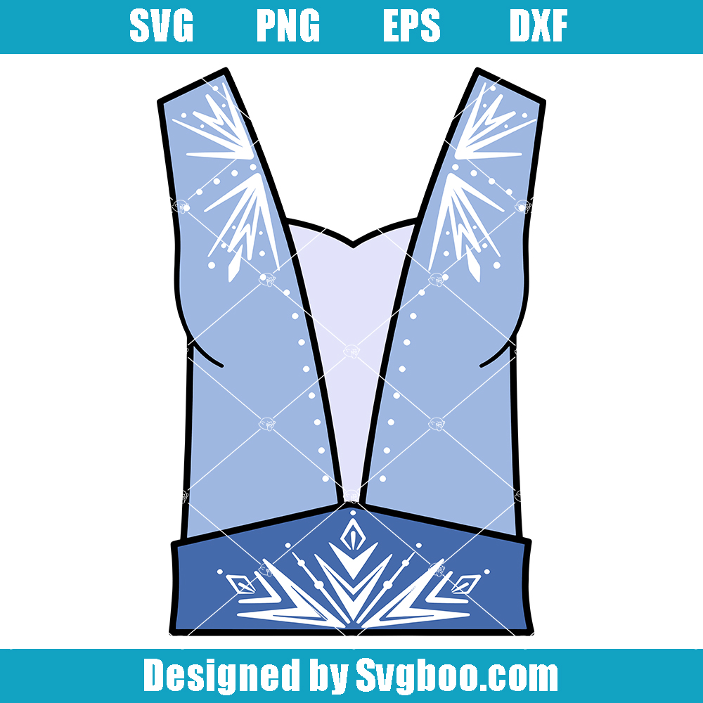 Elsa Princess Costume Svg, Blue Princess Svg, Fairy Tale Costume Svg
