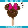 Ice Cream Chocolate Minnie Mouse Head Svg