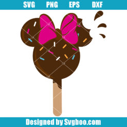 Ice Cream Chocolate Minnie Mouse Head Svg