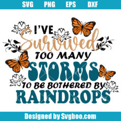 I've Survived Too Many Storms To Be Bothered By Raindrops Svg