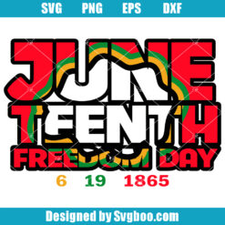 Juneteenth Celebrating Black Freedom 1865 Svg