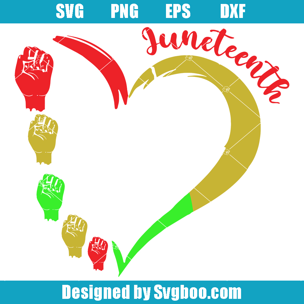 Juneteenth Heart Svg, Black Pride Svg, African American Svg