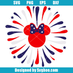 Minnie Mouse Head Fireworks Svg