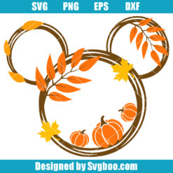 Mouse Head Pumpkin Fall Svg