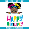 Peeking Girl Happy Birthday Svg