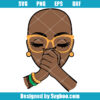 Praying Black Lady with Glasses Svg