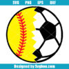 Softball and Soccer Are Cracked Half Svg