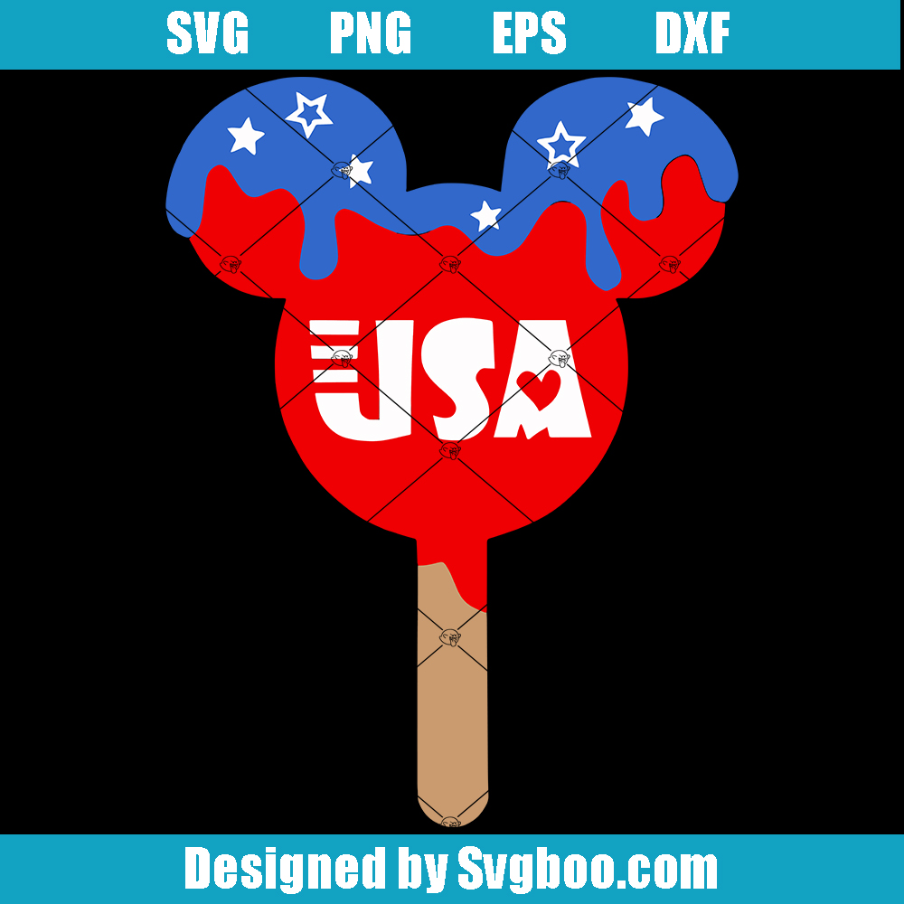 USA Mouse Ice Cream Svg, Independence Day 2023 Svg, USA Svg USA Mouse Ice Cream Svg