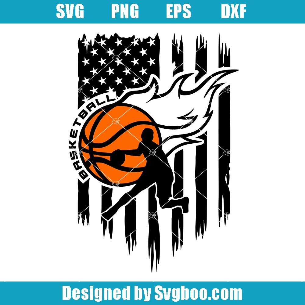 Basketball-America-Flag-Logo-Svg,-Basketball-Flag-Svg