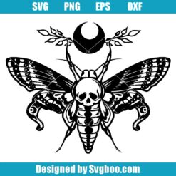 Death Head Moth Geo Floral Svg