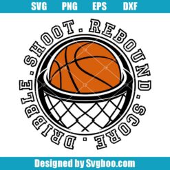 Dribble Shoot Rebound Score Svg