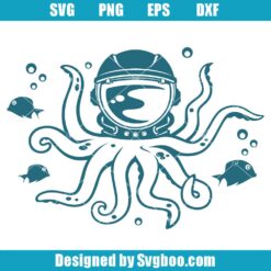 Octopus with Helmet Svg