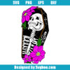Coffin Skeleton Flowers Svg