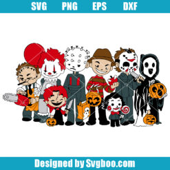 Cute Horror Characters Svg