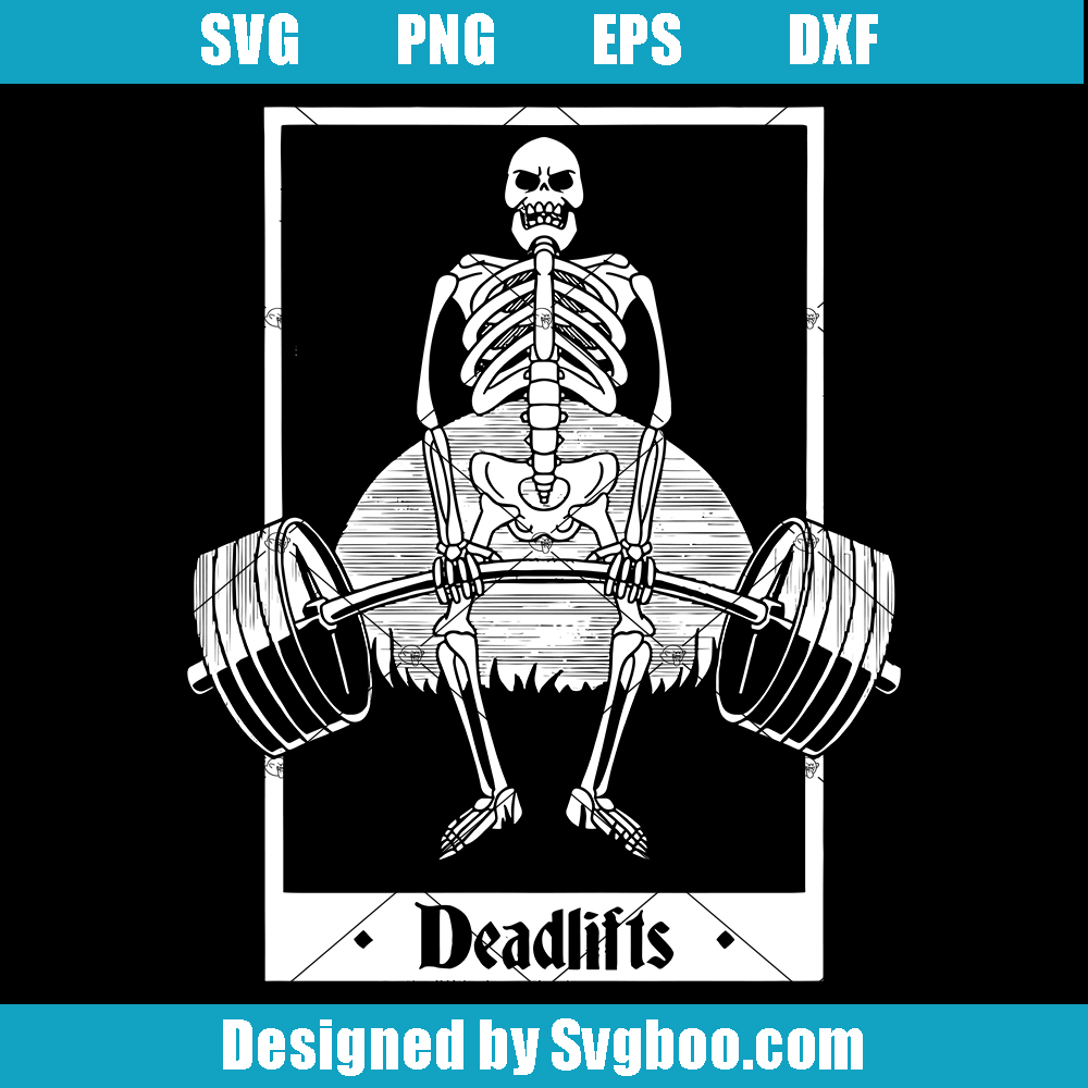Deadlift Skeleton Svg, Skeleton Tarot Svg, Funny Gym Svg, Fitness Svg Deadlift Skeleton Svg