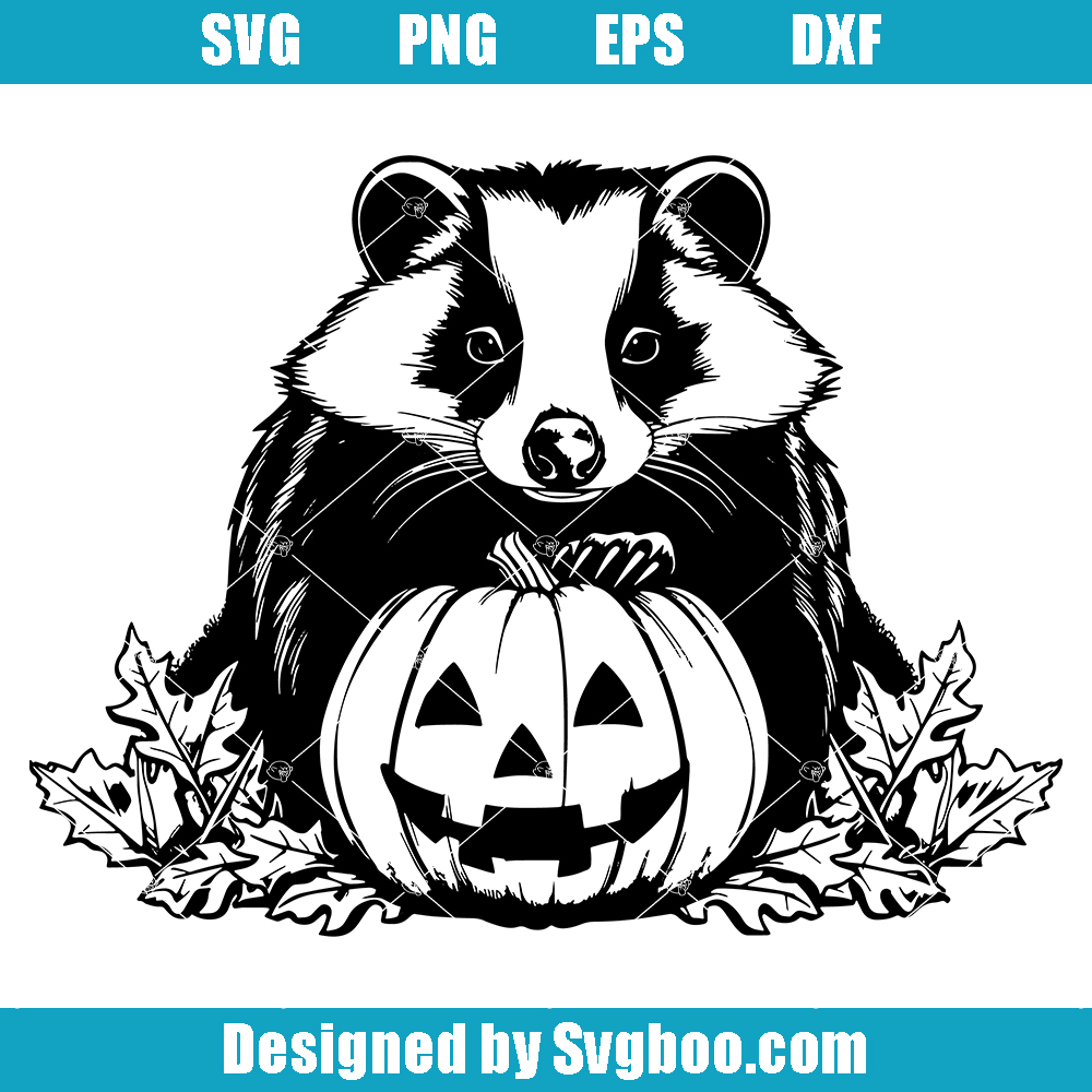 Halloween Badger Svg, Cute Badger Svg, Animal Halloween Svg Halloween Badger Svg